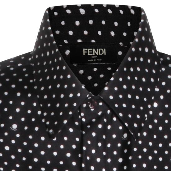 26SS 펜디 긴팔 셔츠 FS0585 AVZ6F0QA1 BLACK WHITE - FENDI
