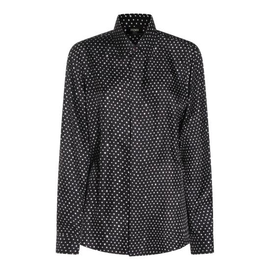 26SS 펜디 긴팔 셔츠 FS0585 AVZ6F0QA1 BLACK WHITE