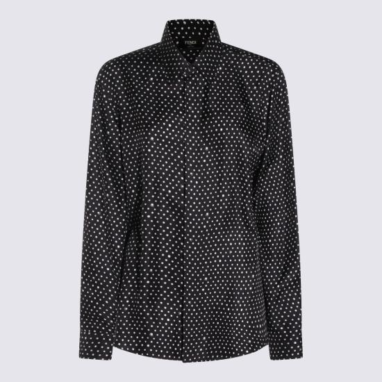 26SS 펜디 긴팔 셔츠 FS0585 AVZ6F0QA1 BLACK WHITE - FENDI