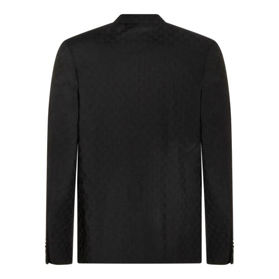 26SS 구찌 싱글 브레스트 GG 울 재킷 864110 ZAUP11000 BLACK - GUCCI