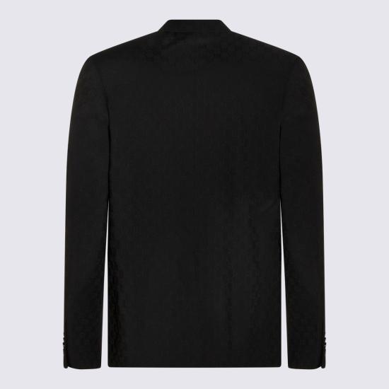26SS 구찌 싱글 브레스트 GG 울 재킷 864110 ZAUP11000 BLACK - GUCCI