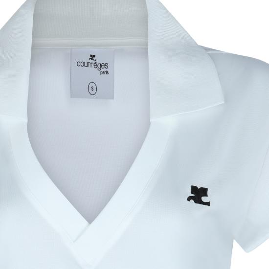 26SS 쿠레쥬 폴로 티셔츠 126JPO057 JS0195B166 HERITAGE WHITE BLACK - COURREGES