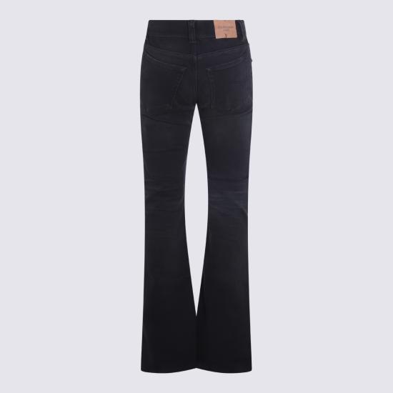 25FW 발렌시아가 슬림 핏 부츠컷 팬츠 838692 TSWC38582 BLACK - BALENCIAGA