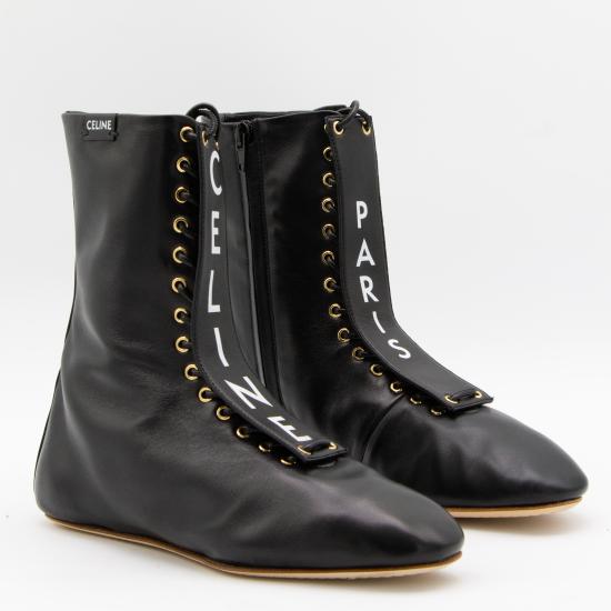 26SS 셀린느 발레 하이 레이스업 부츠 366535272C 38NO BLACK - CELINE