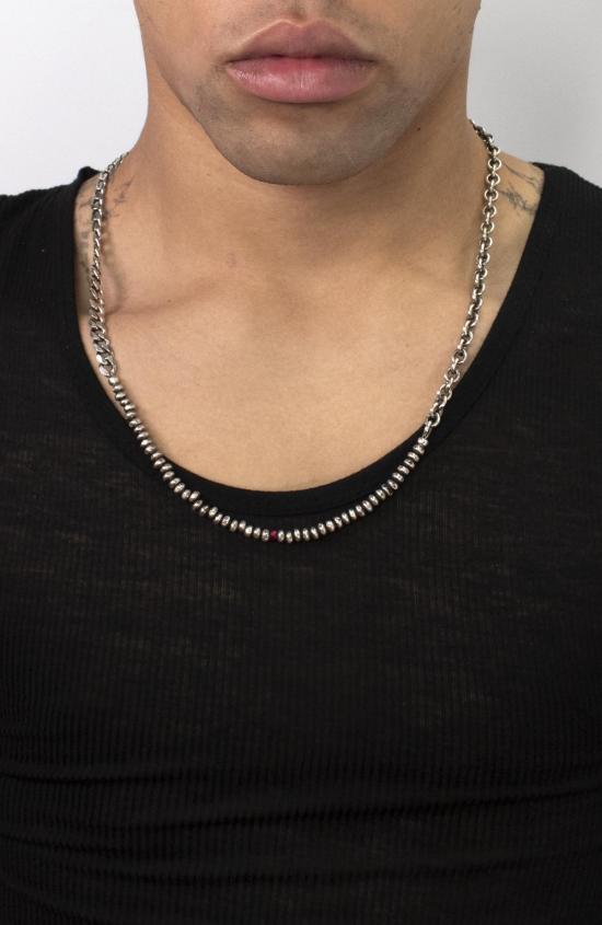  타이틀 오브 워크 브레이슬릿 작품 제목: 5mm 비즈 장식 스털링 실버 멀티 랩  598 - TITLE OF WORK