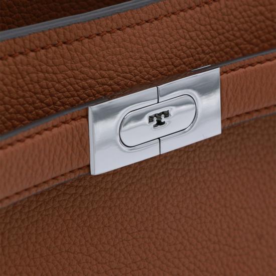 26SS 토리버치 리 라지윌 미니 탑 핸들백 175603 200 Bourbon - TORY BURCH