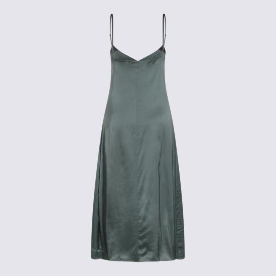 26SS 아크네 스튜디오 사틴 드레스 A20926 ABC SAGE GREEN - ACNE STUDIOS