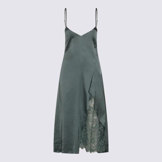 26SS 아크네 스튜디오 사틴 드레스 A20926 ABC SAGE GREEN - ACNE STUDIOS