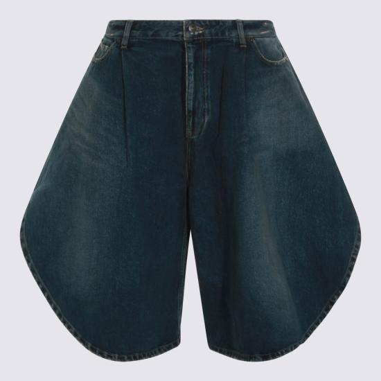 26SS 발렌시아가 데님 숏팬츠 872219 TRW614060 DARK Ocean - BALENCIAGA