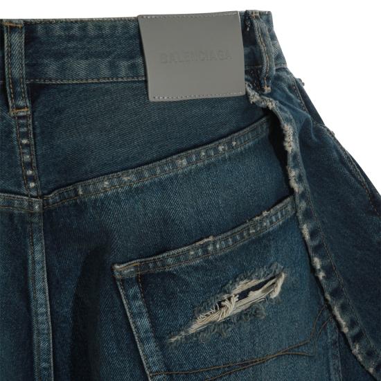 26SS 발렌시아가 데님 숏팬츠 872219 TRW614060 DARK Ocean - BALENCIAGA