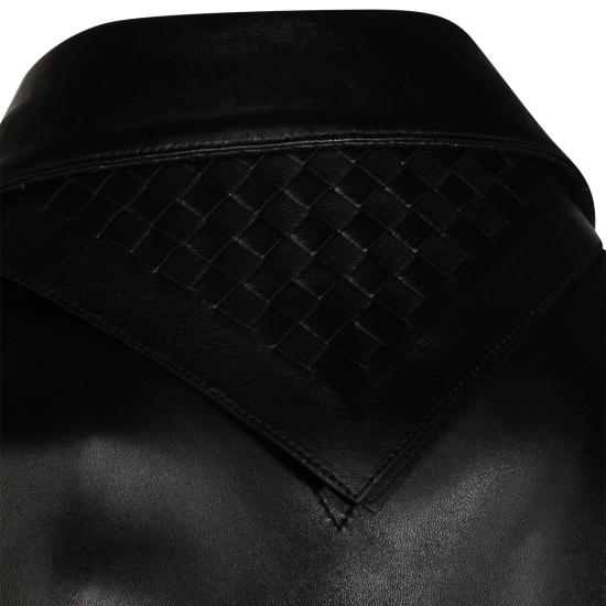 26SS 보테가베네타 가죽 자켓 857932 V61D01010 DOUBLE BLACK - BOTTEGA VENETA