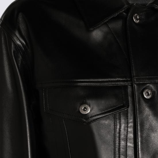 26SS 보테가베네타 가죽 자켓 857932 V61D01010 DOUBLE BLACK - BOTTEGA VENETA
