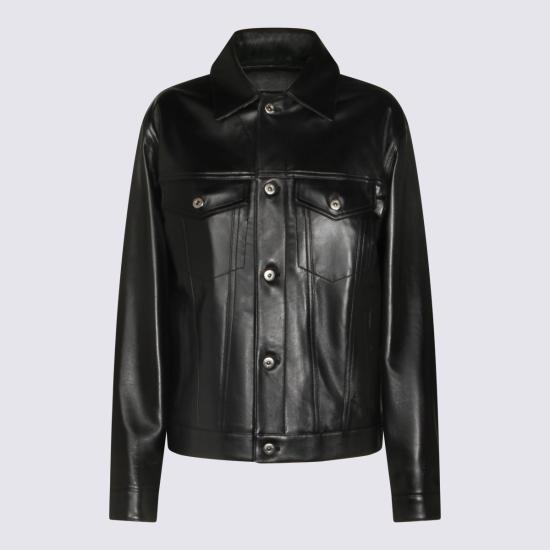 26SS 보테가베네타 가죽 자켓 857932 V61D01010 DOUBLE BLACK - BOTTEGA VENETA