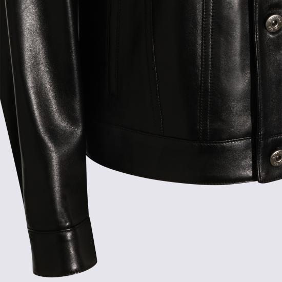 26SS 보테가베네타 가죽 자켓 857932 V61D01010 DOUBLE BLACK - BOTTEGA VENETA