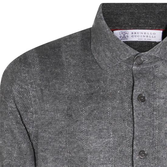 26SS 브루넬로 쿠치넬리 리넨 립 코튼 반소매 셔츠 M2L707805 CRO75 - BRUNELLO CUCINELLI