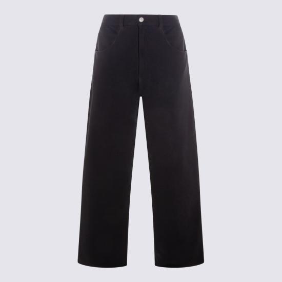26SS MM6 메종마르지엘라 코튼 트라우저 S52KA0548 M25014900 Black