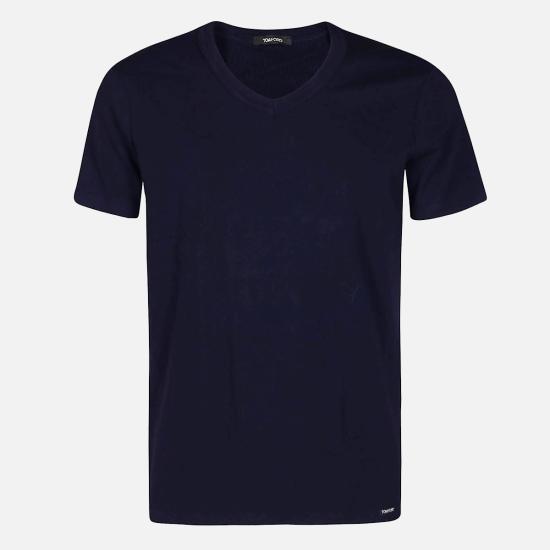 26SS 톰포드 V넥 반팔 티셔츠 T4M09 1040412 NAVY - TOMFORD