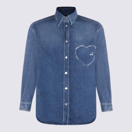 26SS 모스키노 데님 셔츠 261E0204 05390285 Blue