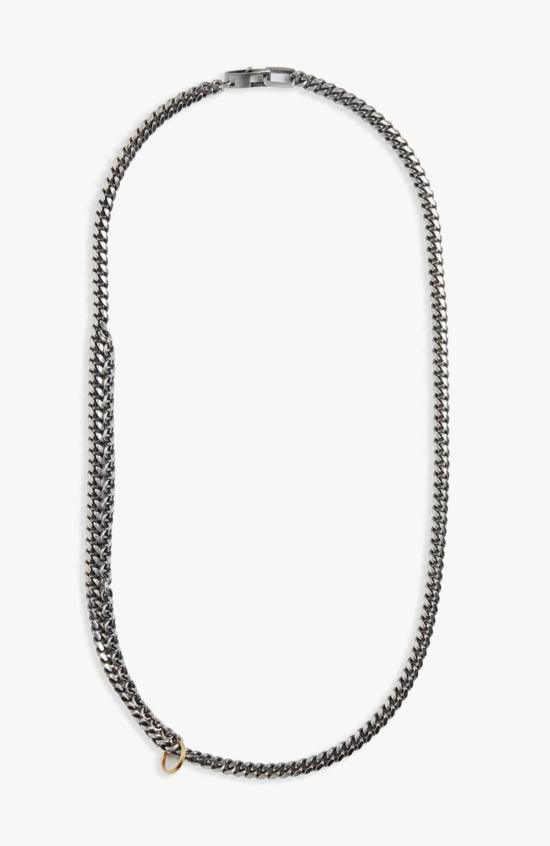  타이틀 오브 워크 네크리스 작품 제목: 5mm 쿠반 링크/케이블 체인/18k 링 155 목걸이