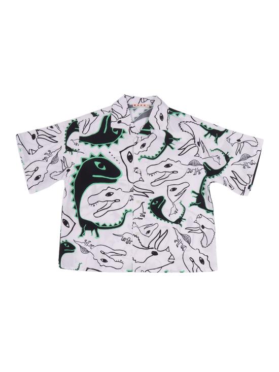 [키즈] 마르니 탑 키즈 코튼 셔츠 화이트 - MARNI