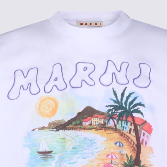 26SS 마르니 반팔 티셔츠 HUMU02234P USCZ06PRW01 White - MARNI