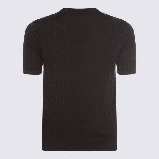 26SS 펜디 FF 코튼 비스코스 스웨터 FZXD57 AUZRF0GME BLACK - FENDI