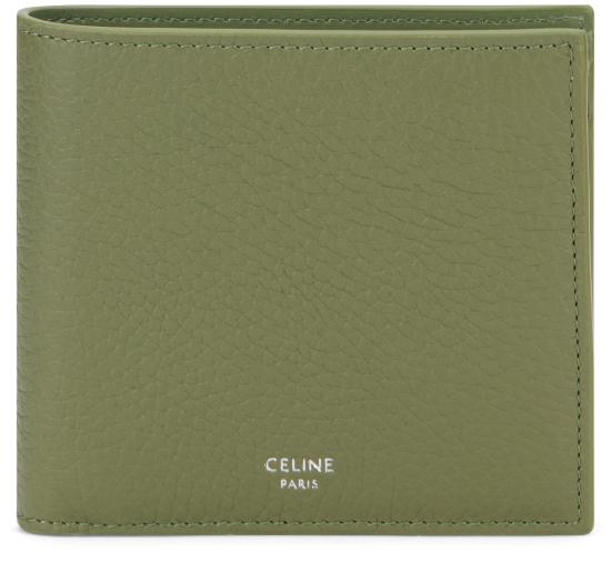 26SS 셀린느 바이폴드 월렛 그레인드 카프스킨 10C873GTZGJK0 green - CELINE