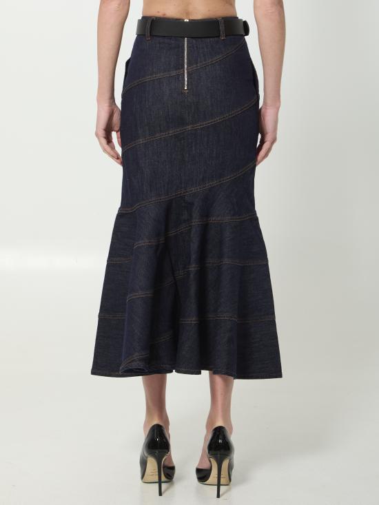 26FW 셀프 포트레이트 롱 스커트 PF26810MSK BL BLUE - SELF PORTRAIT