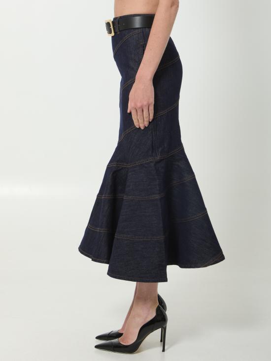 26FW 셀프 포트레이트 롱 스커트 PF26810MSK BL BLUE - SELF PORTRAIT