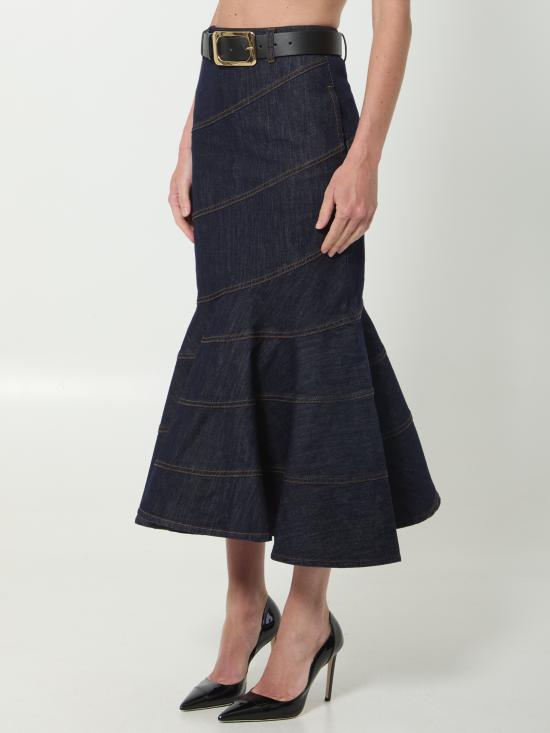 26FW 셀프 포트레이트 롱 스커트 PF26810MSK BL BLUE - SELF PORTRAIT