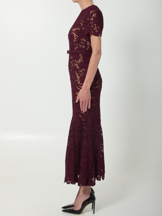 26FW 셀프 포트레이트 롱 원피스 PF26107M BU BORDEAUX - SELF PORTRAIT