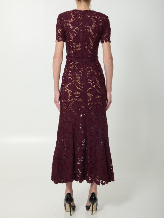 26FW 셀프 포트레이트 롱 원피스 PF26107M BU BORDEAUX - SELF PORTRAIT