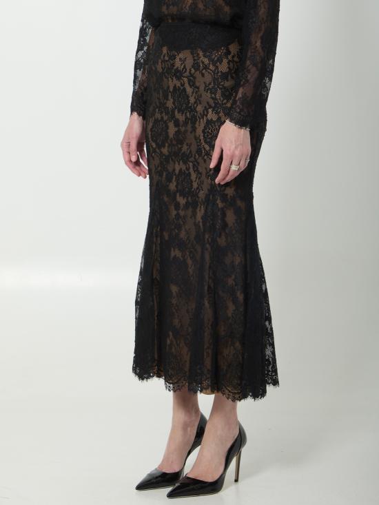 26FW 셀프 포트레이트 롱 스커트 PF26032MSK B BLACK - SELF PORTRAIT