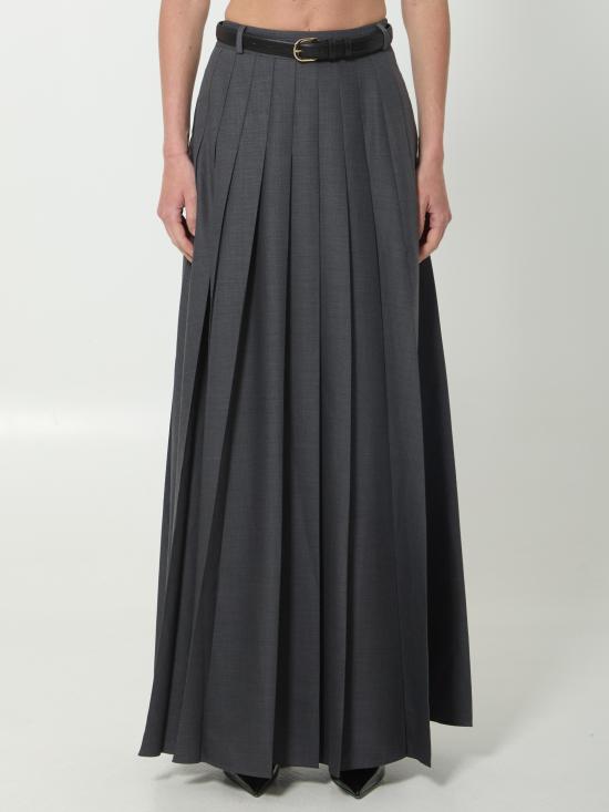 26FW 셀프 포트레이트 롱 스커트 PF26137XSK GR GREY