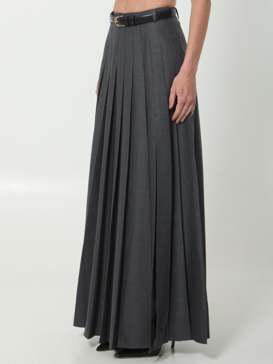 26FW 셀프 포트레이트 롱 스커트 PF26137XSK GR GREY - SELF PORTRAIT