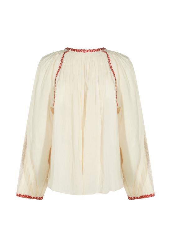 26SS 이자벨마랑 블라우스 HT0841FAD1J16E BERD BEIGE RED - ISABEL MARANT