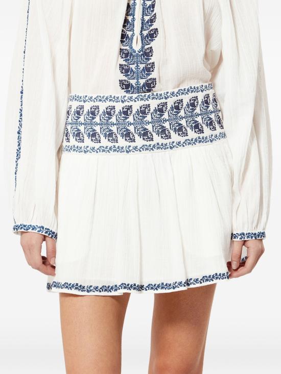 26SS 이자벨마랑 숏 스커트 JU0160FBD1J16E ECBU ECRU BLUE - ISABEL MARANT