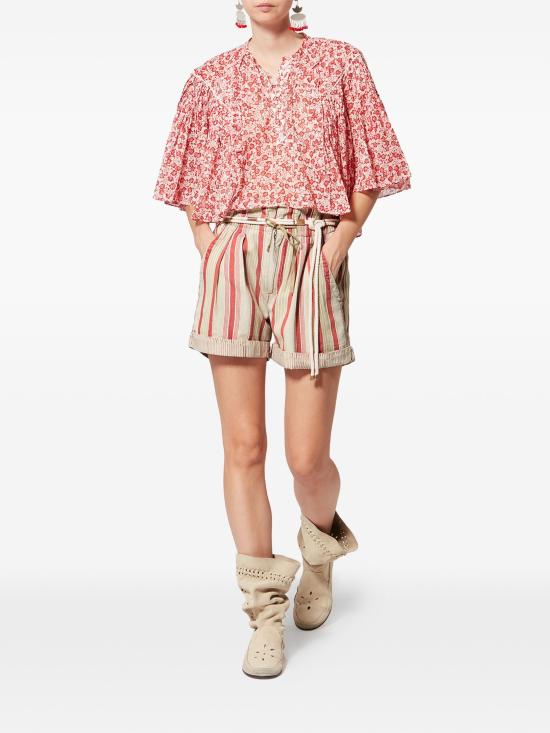 26SS 이자벨마랑 숏팬츠 SH0256FCD1H03E BERD BEIGE RED - ISABEL MARANT