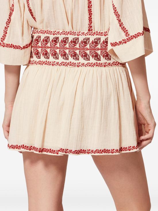 26SS 이자벨마랑 숏 스커트 JU0160FBD1J16E BERD BEIGE RED - ISABEL MARANT