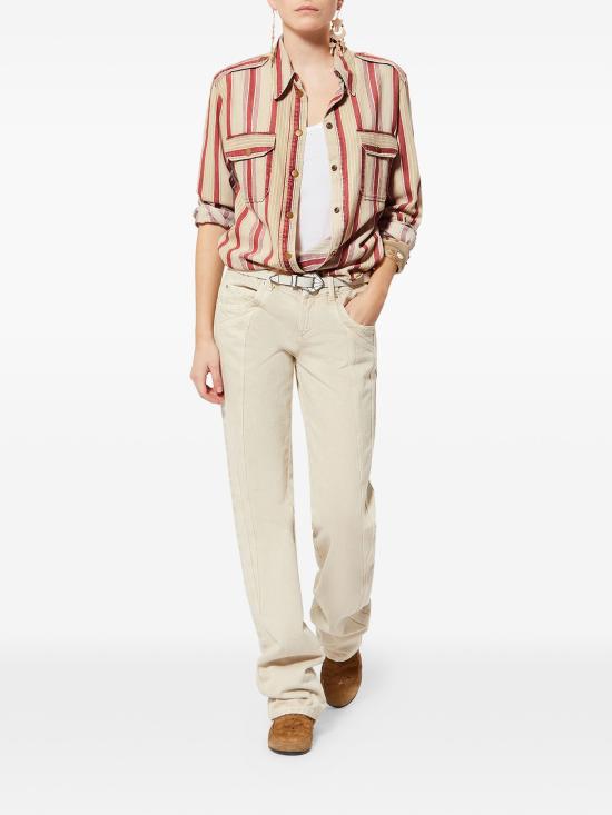 26SS 이자벨마랑 블라우스 CH0299FAD1H03E BERD BEIGE RED - ISABEL MARANT