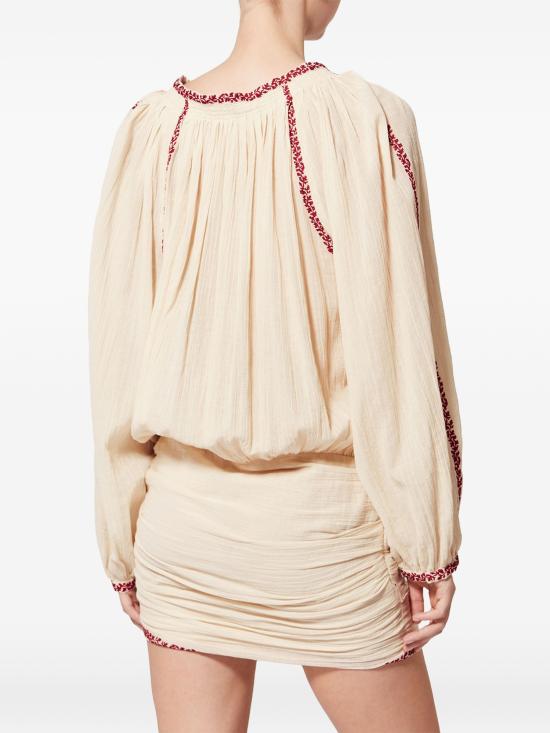 26SS 이자벨마랑 숏 원피스 RO1051FAD1J16E BERD BEIGE RED - ISABEL MARANT