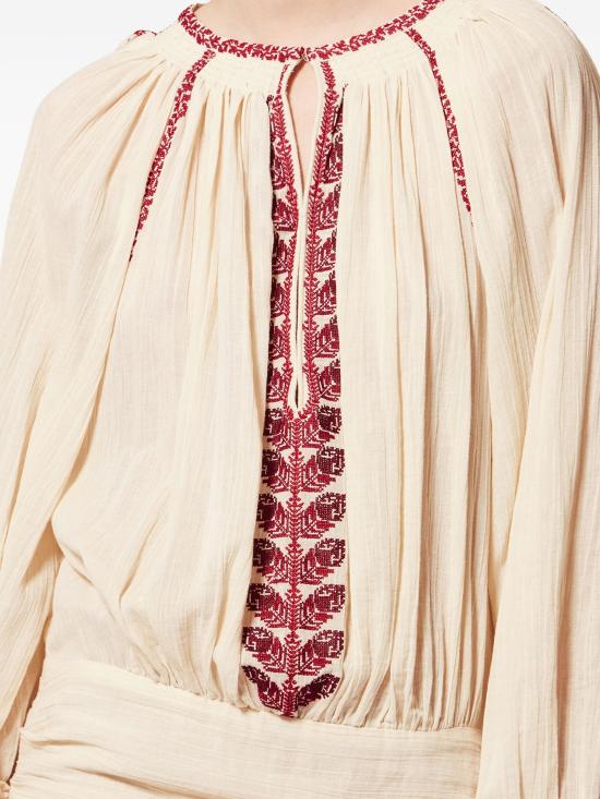 26SS 이자벨마랑 숏 원피스 RO1051FAD1J16E BERD BEIGE RED - ISABEL MARANT