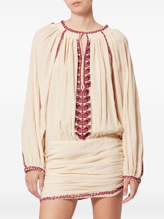 26SS 이자벨마랑 숏 원피스 RO1051FAD1J16E BERD BEIGE RED - ISABEL MARANT