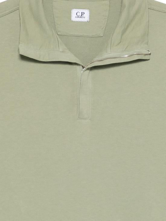 26SS 씨피 컴퍼니 라이트 플리스 하프 집 렌즈 스웨트셔츠 20CMSS022A002246G 610 MOSS GRAY - C.P. COMPANY