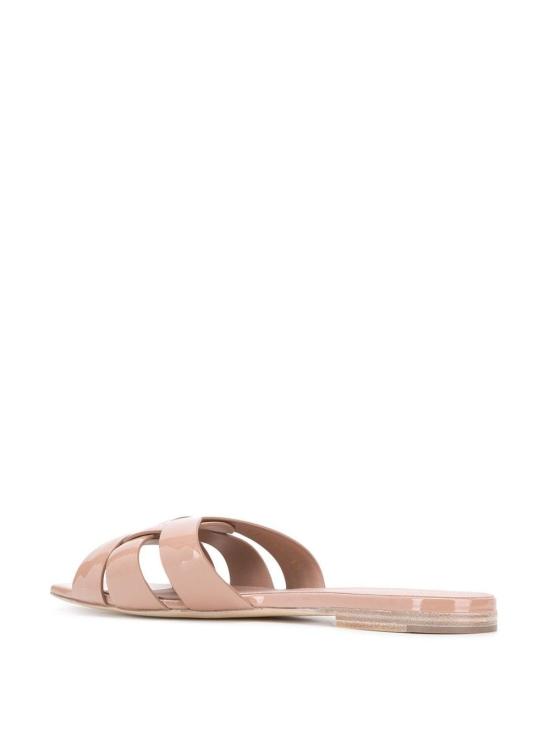  생로랑 페이턴트 레더 트리뷰트 플랫 뮬 571952 B8I009935 BEIGE - SAINT LAURENT