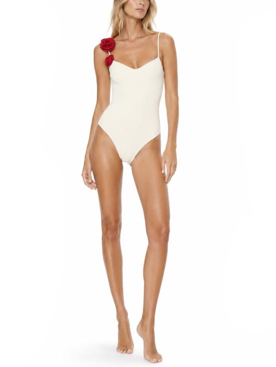 26SS 라 레베체 원피스 수영복 ASHARONEPIECE IVORYRED - LA REVECHE