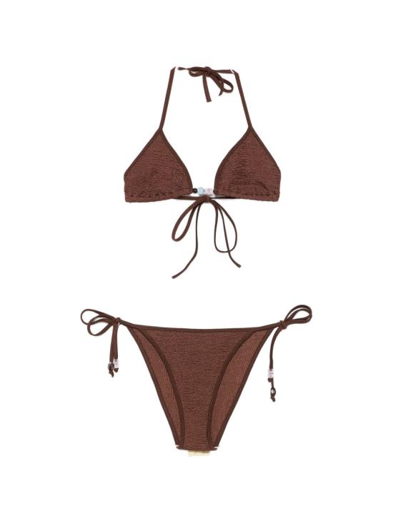 26SS 훈자 지 비키니 수영복 BGINABDD METALLICCHOCOLATE BROWN