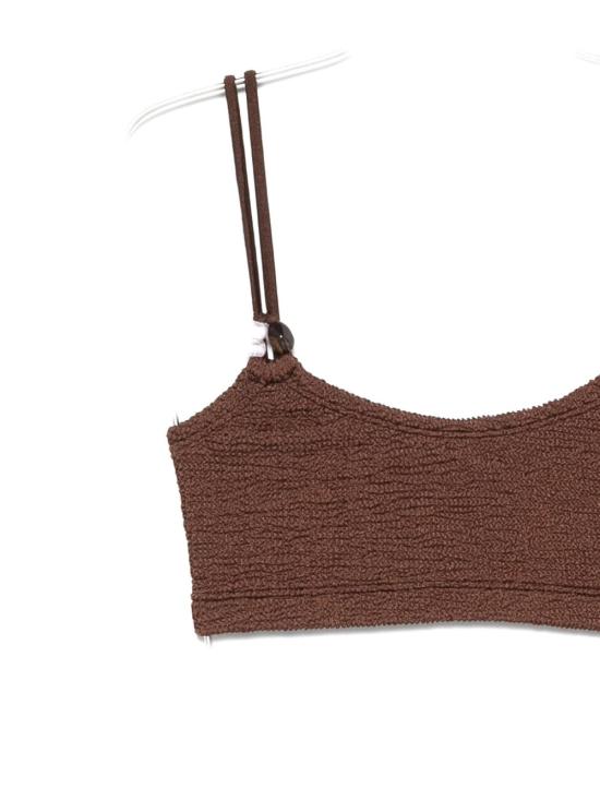 26SS 훈자 지 비키니 수영복 BCASSIEBDD METALLICCHOCOLATE BROWN - HUNZA G