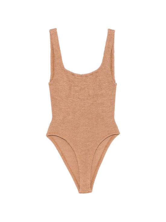 26SS 훈자 지 원피스 수영복 SSQUARECR METALLICCOCOA BROWN