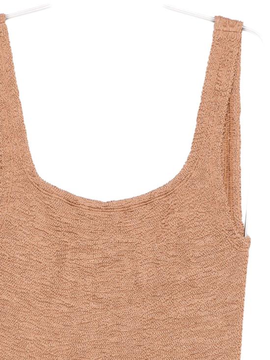 26SS 훈자 지 원피스 수영복 SSQUARECR METALLICCOCOA BROWN - HUNZA G